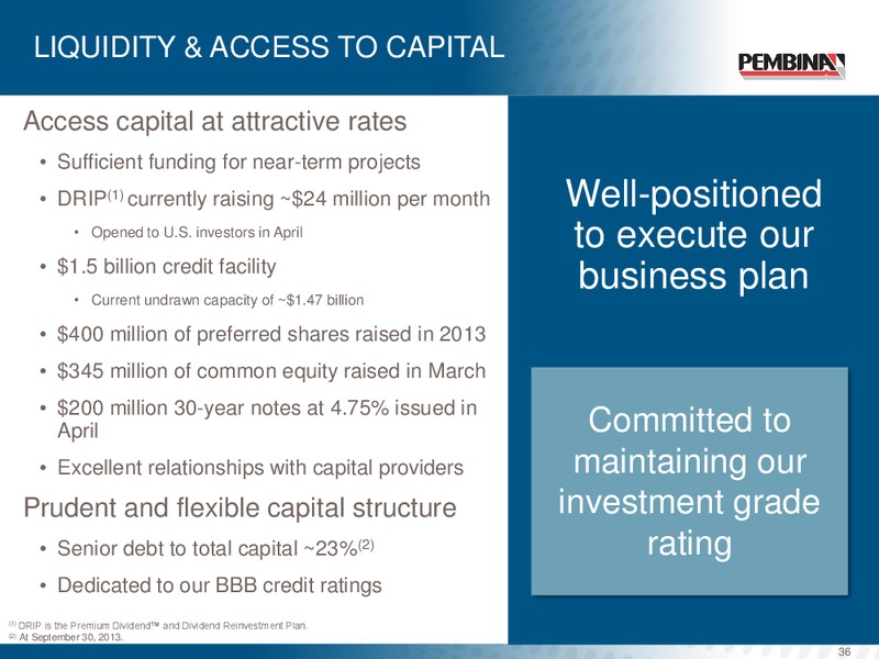 CORPORATE UPDATE – Pembina Pipeline Corp – slide 35