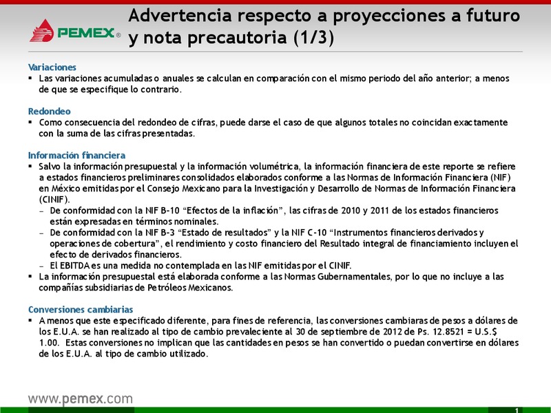 Presentacin a Inversionistas – PEMEX – slide 2