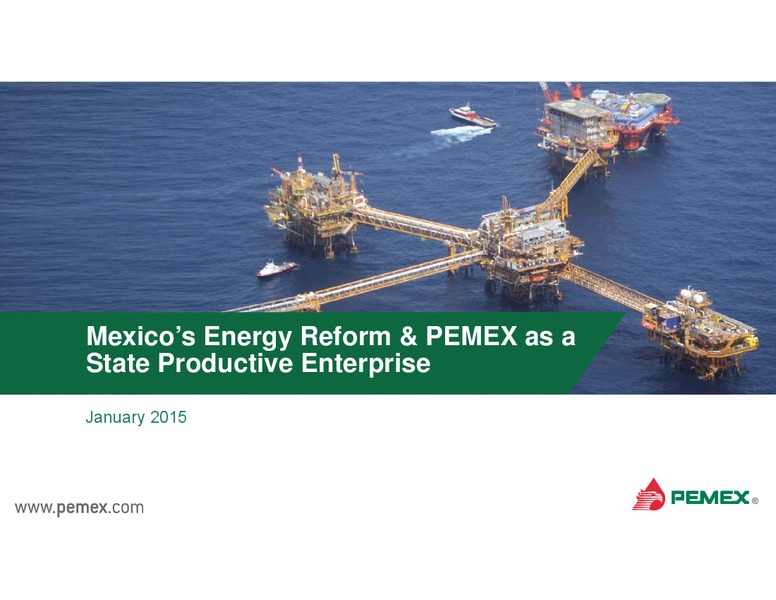 INVESTOR PRESENTATION – PEMEX – slide 1