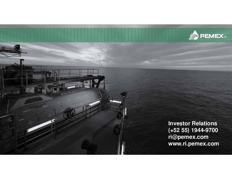 INVESTOR PRESENTATION – PEMEX – slide 37