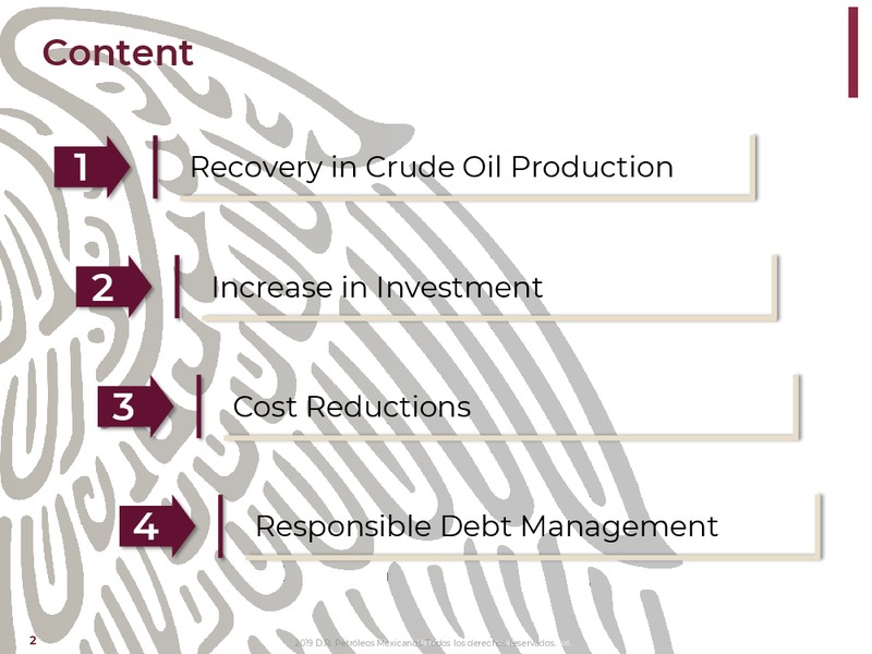 April 2019 Investor Presentation – PEMEX – slide 2