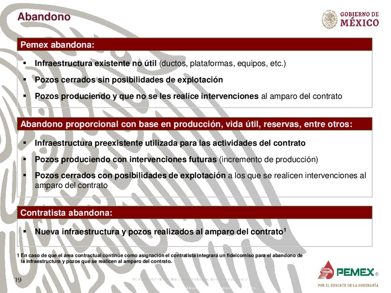 Oportunidades de Inversion en Campos Maduros – PEMEX – slide 19