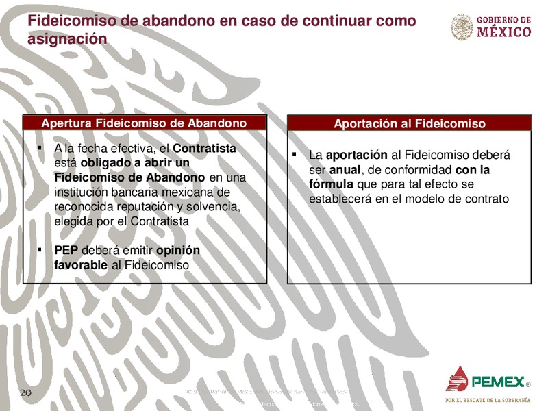 Oportunidades de Inversion en Campos Maduros – PEMEX – slide 20