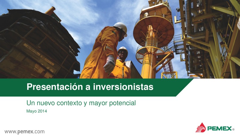 Presentacin a inversionistas – PEMEX – slide 1