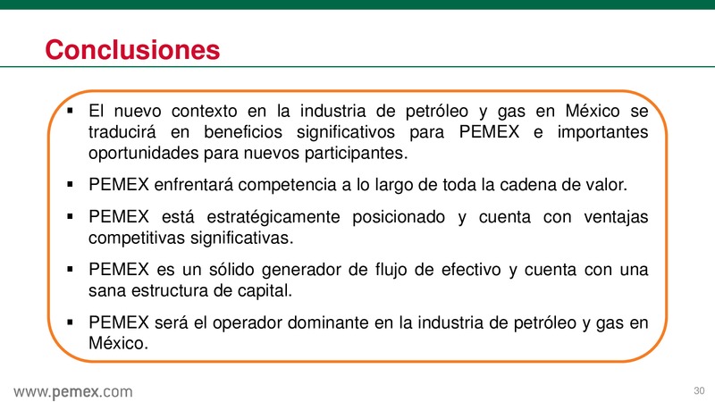 Presentacin a inversionistas – PEMEX – slide 31