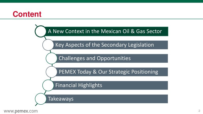Investor Presentation – PEMEX – slide 2
