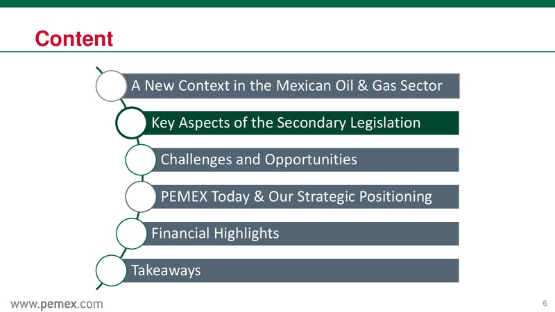 Investor Presentation – PEMEX – slide 6