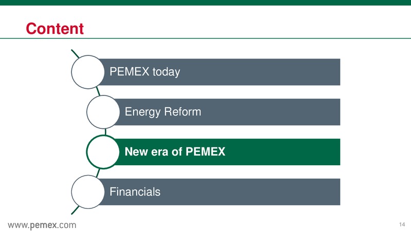 June 2015 Investor Presentation – PEMEX – slide 14