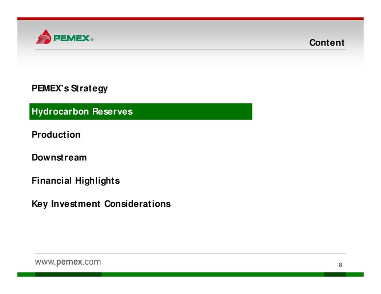 Investor Presentation – PEMEX – slide 6