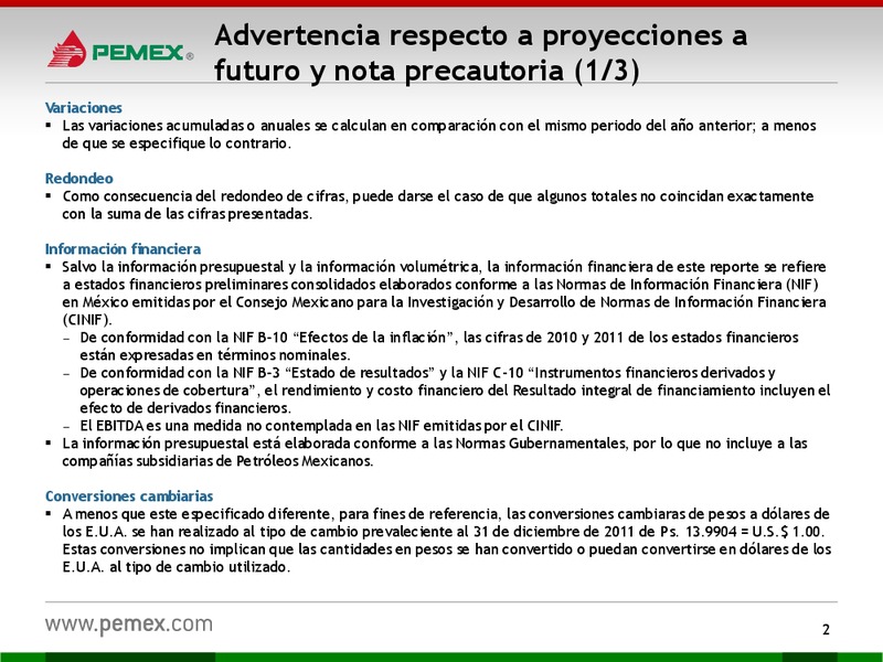 HOY y MAANA – PEMEX – slide 2