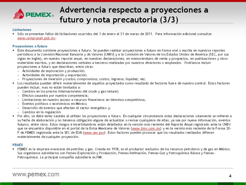 HOY y MAANA – PEMEX – slide 4