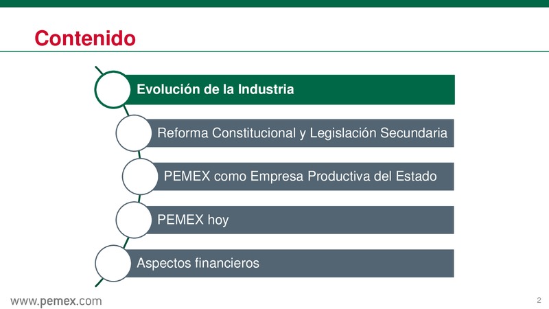 Reforma Energtica en Mxico y PEMEX como Empresa Productiva del Estado – PEMEX – slide 3