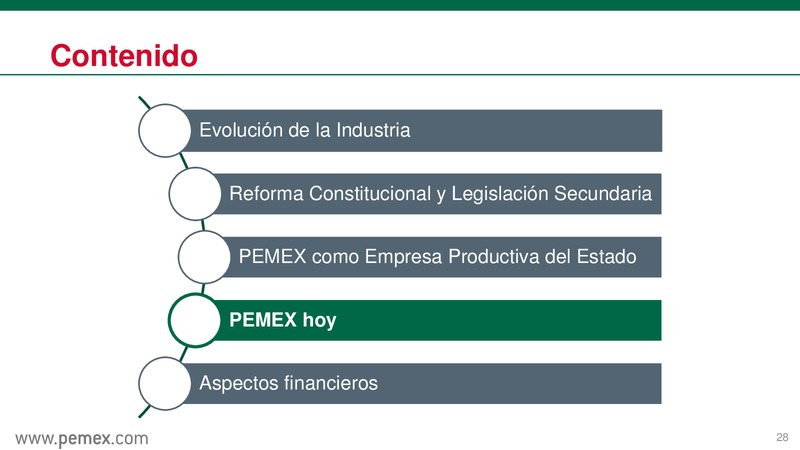 Reforma Energtica en Mxico y PEMEX como Empresa Productiva del Estado – PEMEX – slide 29