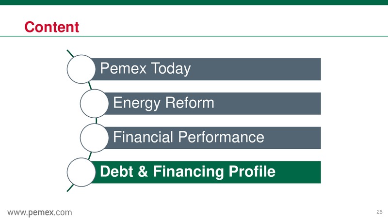 October 2015 Europe Investor Presentation – PEMEX – slide 26