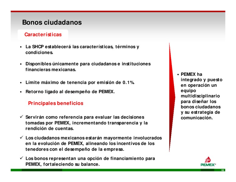 Enfocado d en lla Ej Ejecucin – PEMEX – slide 10