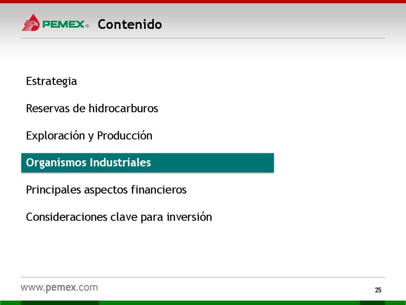 Presentacin a Inversionistas – PEMEX – slide 25