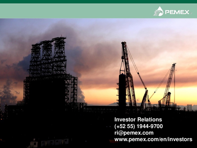 Investor Presentation – PEMEX – slide 32