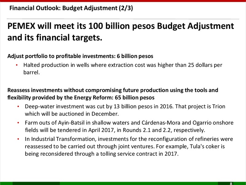 Business Plan 2017 2021 – PEMEX – slide 8
