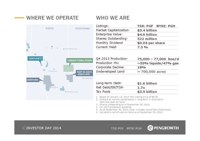 2014 Investor Day – Pengrowth Energy Corp – slide 3