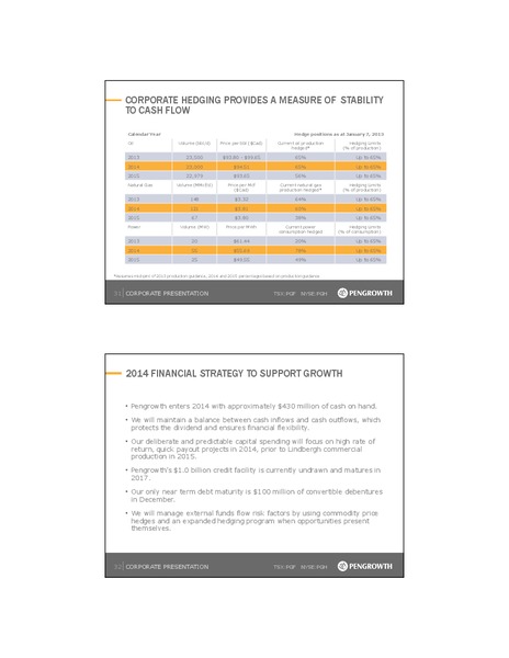 CORPORATE PRESENTATION – Pengrowth Energy Corp – slide 17