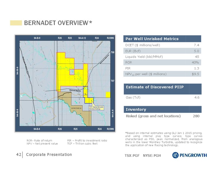 MARCH 2015 CORPORATE PRESENTATION – Pengrowth Energy Corp – slide 42