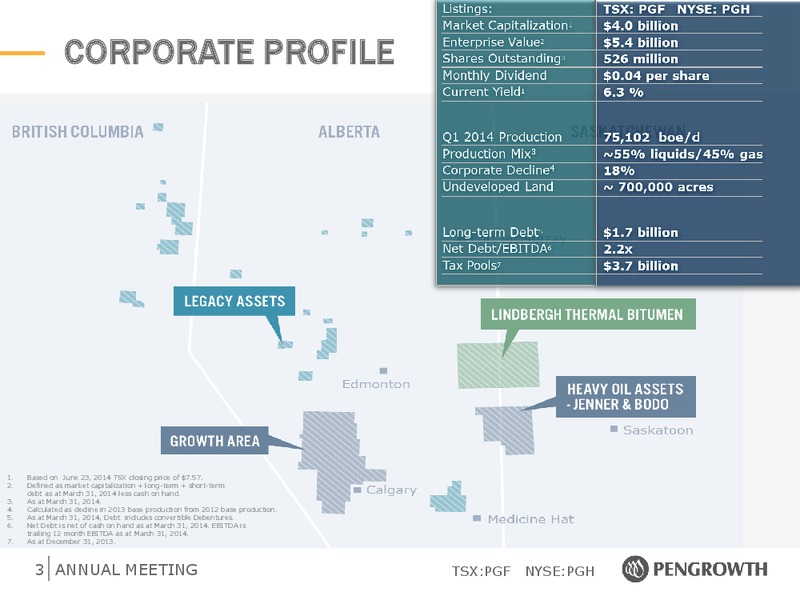 2014 Annual Meeting and Lindbergh Reserves Update – Pengrowth Energy Corp – slide 3