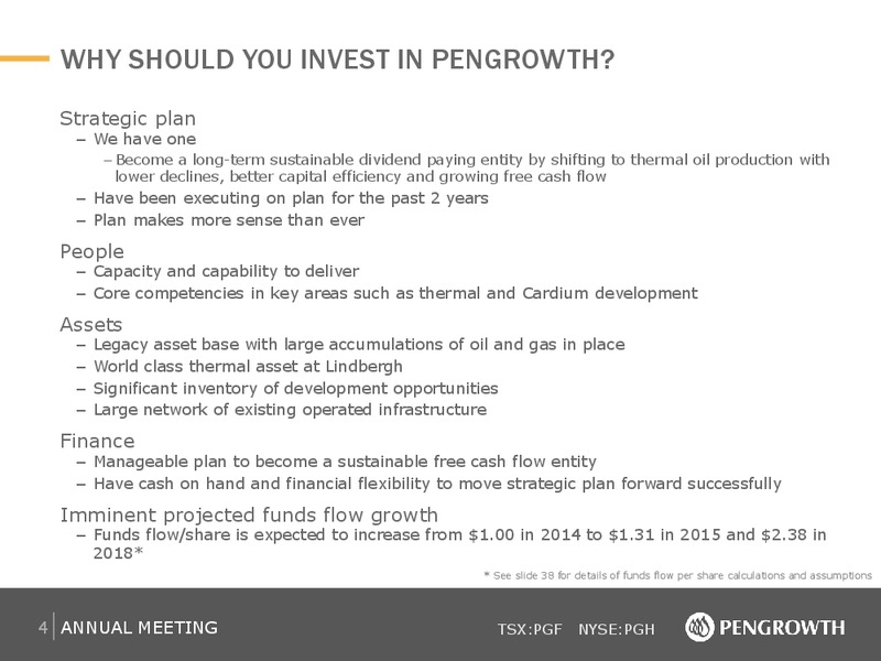 2014 Annual Meeting and Lindbergh Reserves Update – Pengrowth Energy Corp – slide 4