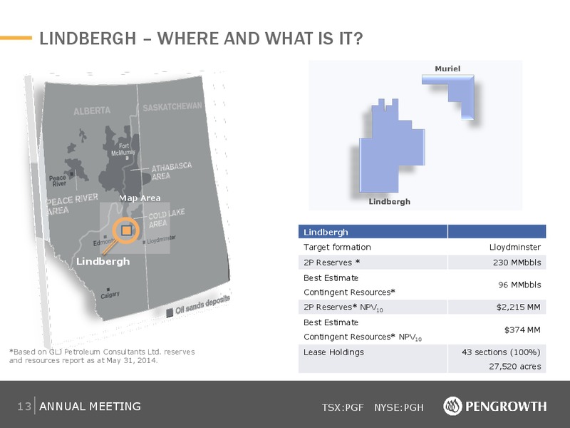 2014 Annual Meeting and Lindbergh Reserves Update – Pengrowth Energy Corp – slide 13