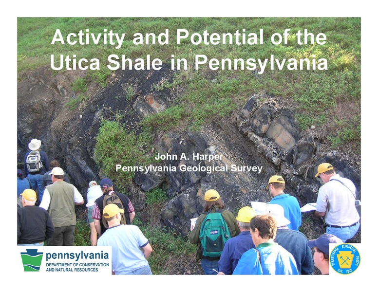 PENNSYLVANIA GEOLOGICAL SURVEY – Pennsylvania Department of Conservation and Natural Resources – slide 1