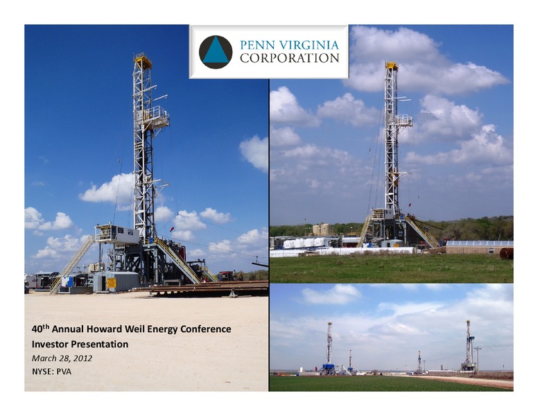 40TH ANNUAL HOWARD WEIL ENERGY CONFERENCE – Penn Virginia Corp – slide 1