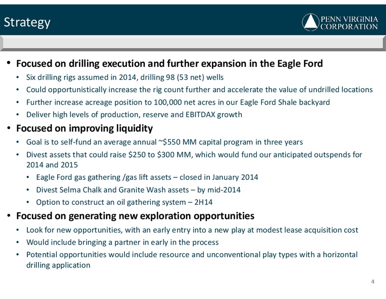 March 2014 Investor Presentation – Penn Virginia Corp – slide 4