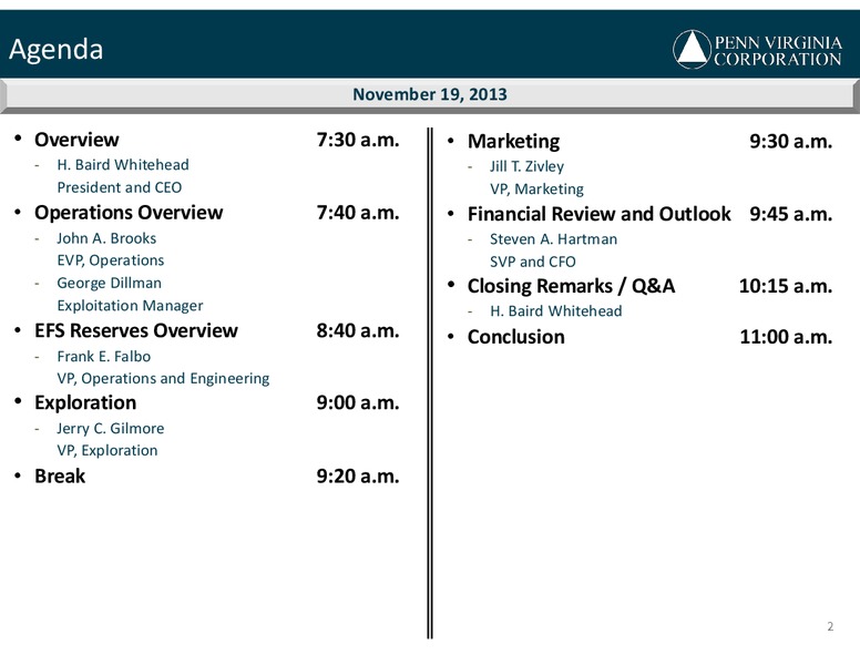 2013 PVA Analyst Day – Penn Virginia Resource Partners Lp – slide 2