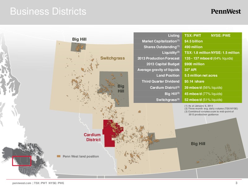 CORPORATE PRESENTATION – Penn West Petroleum Ltd. – slide 2