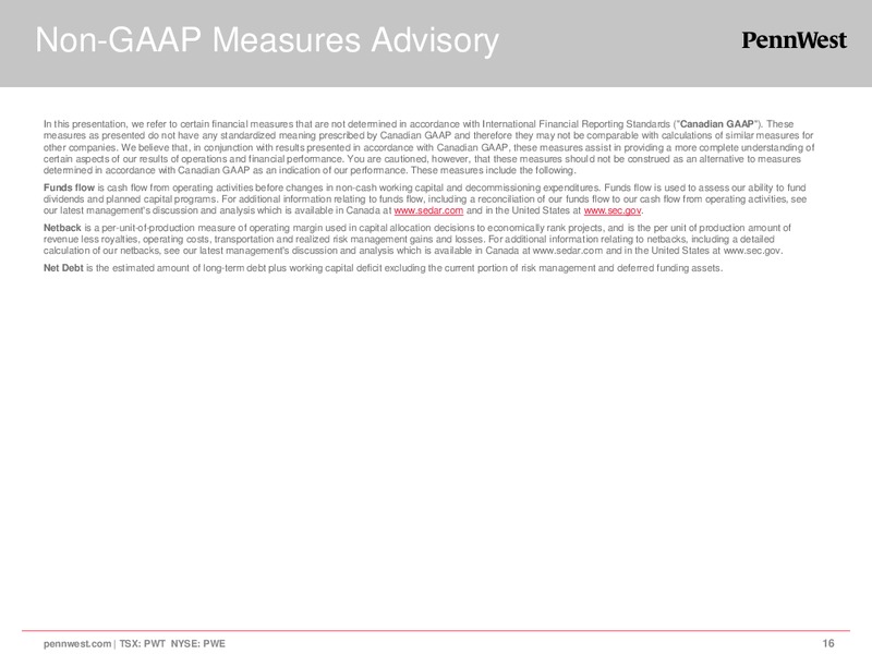 2014 First Quarter Results – Penn West Petroleum Ltd. – slide 15