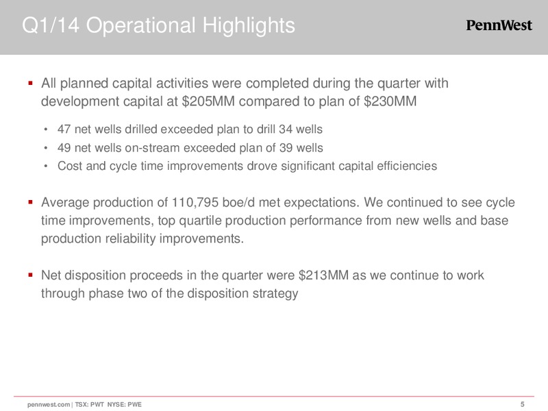 CORPORATE PRESENTATION – Penn West Petroleum Ltd. – slide 5