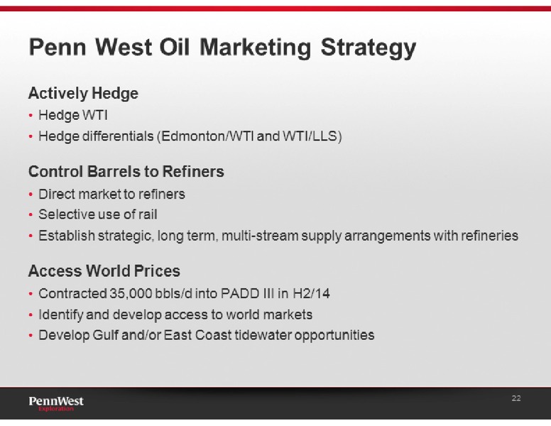 UBS GLOBAL OIL AND GAS CONFERENCE – Penn West Petroleum Ltd. – slide 22