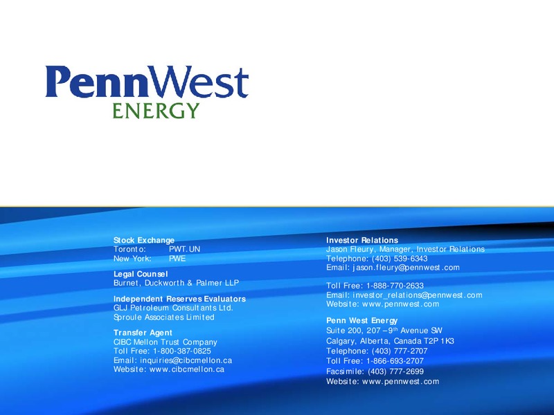 ANNUAL GENERAL MEETING – Penn West Petroleum Ltd. – slide 31