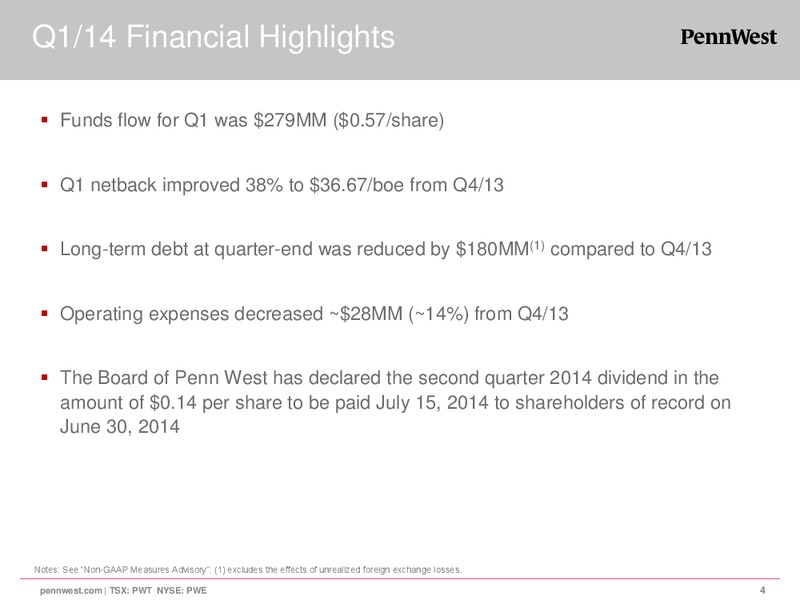 CORPORATE PRESENTATION – Penn West Petroleum Ltd. – slide 4