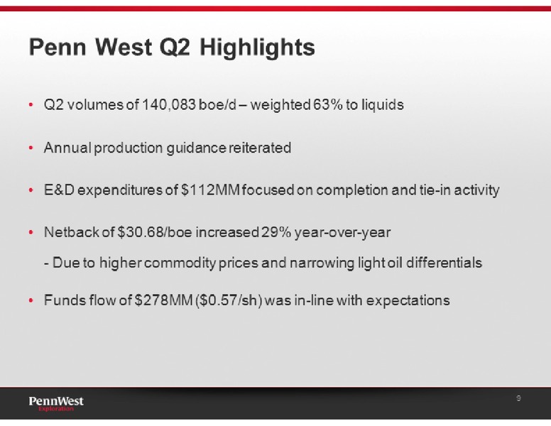 BARCLAYS CEO ENERGY POWER CONFERENCE – Penn West Petroleum Ltd. – slide 9
