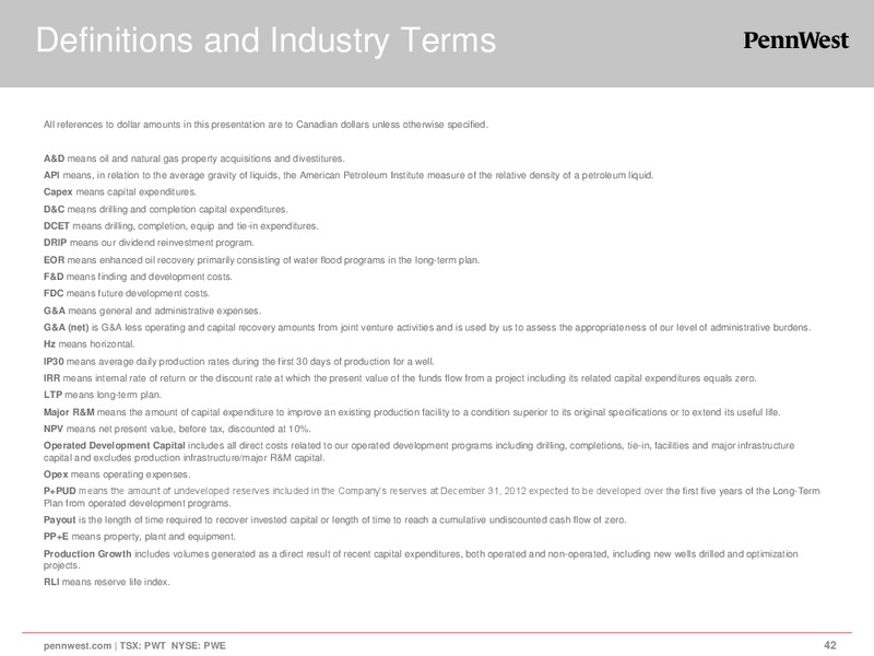 CORPORATE PRESENTATION – Penn West Petroleum Ltd. – slide 40
