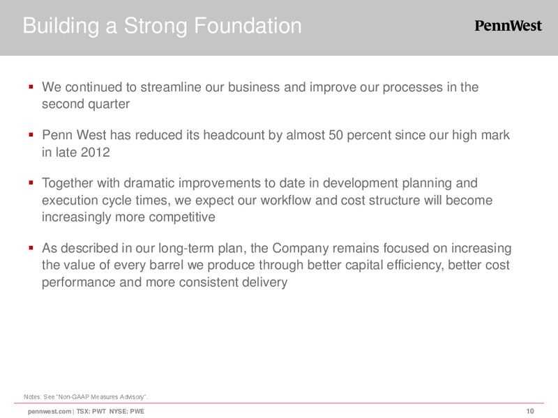 CORPORATE PRESENTATION – Penn West Petroleum Ltd. – slide 10