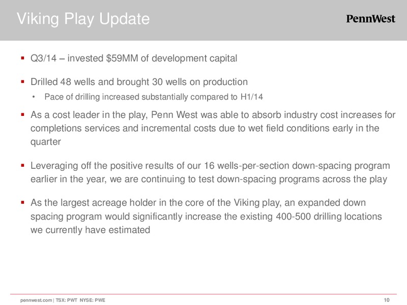 2014 Third Quarter Results – Penn West Petroleum Ltd. – slide 9