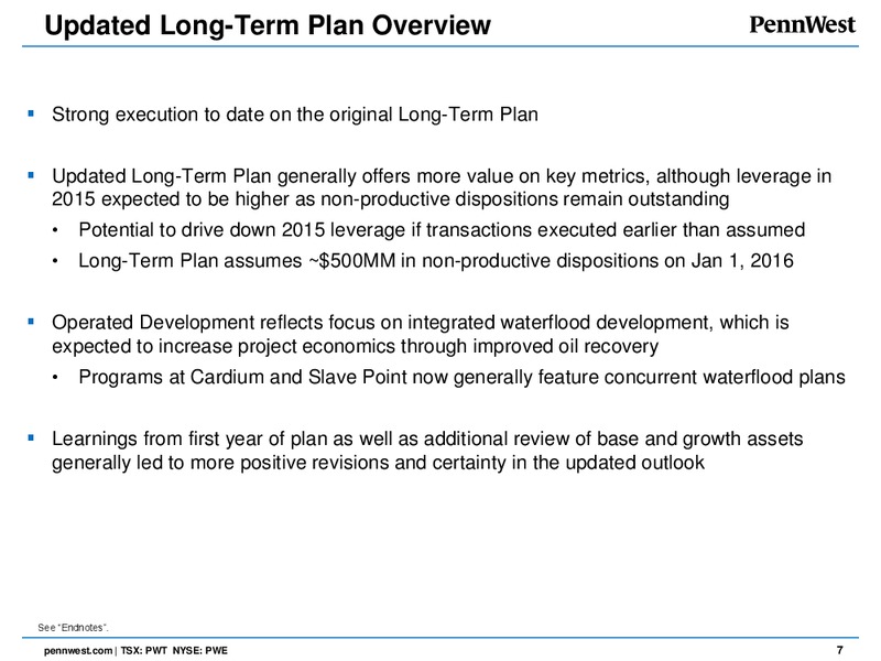 2015 CAPITAL BUDGET LONG TERM PLAN UPDATE – Penn West Petroleum Ltd. – slide 5