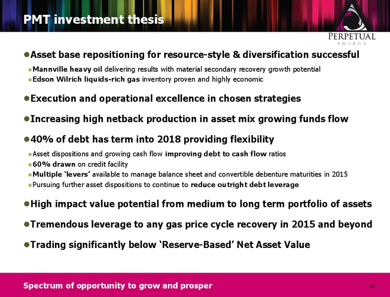 ANNUAL GENERAL MEETING – Perpetual Energy Inc – slide 45