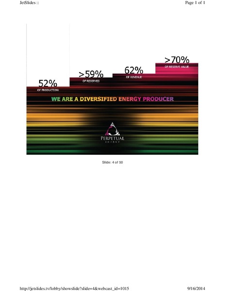 FIRSTENERGY GLOBAL ENERGY CONFERENCE – Perpetual Energy Inc – slide 4