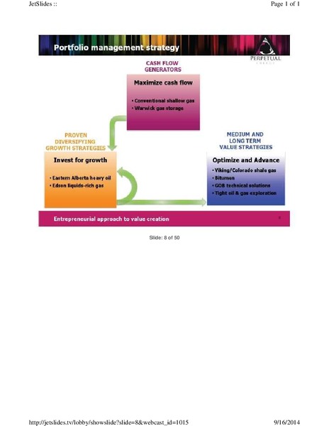 FIRSTENERGY GLOBAL ENERGY CONFERENCE – Perpetual Energy Inc – slide 8