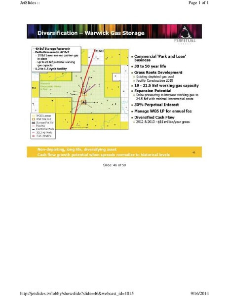 FIRSTENERGY GLOBAL ENERGY CONFERENCE – Perpetual Energy Inc – slide 46