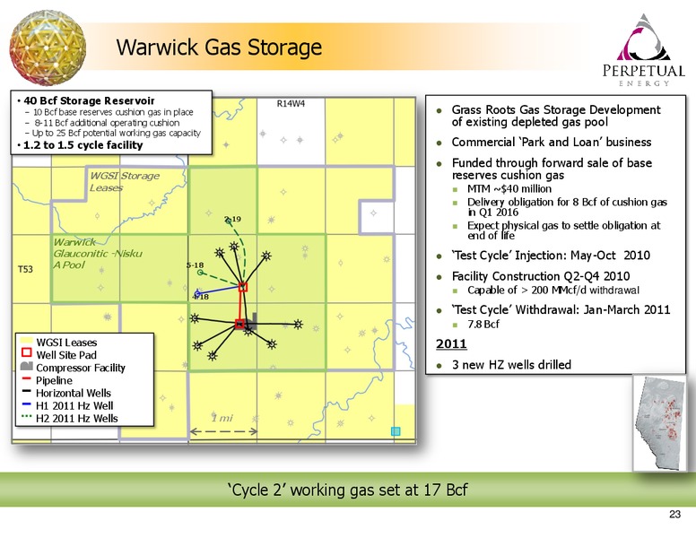 FIRSTENERGY SOCIETE GENERALE ANNUAL ENERGYGROWTH CONFERENCE – Perpetual Energy Inc – slide 23