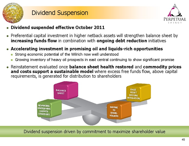 FIRSTENERGY SOCIETE GENERALE ANNUAL ENERGYGROWTH CONFERENCE – Perpetual Energy Inc – slide 45