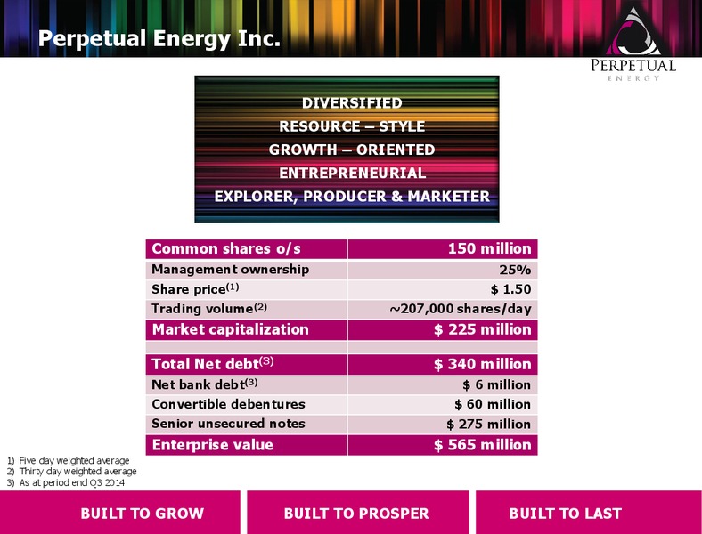 49 North Resource Conference – Perpetual Energy Inc – slide 2